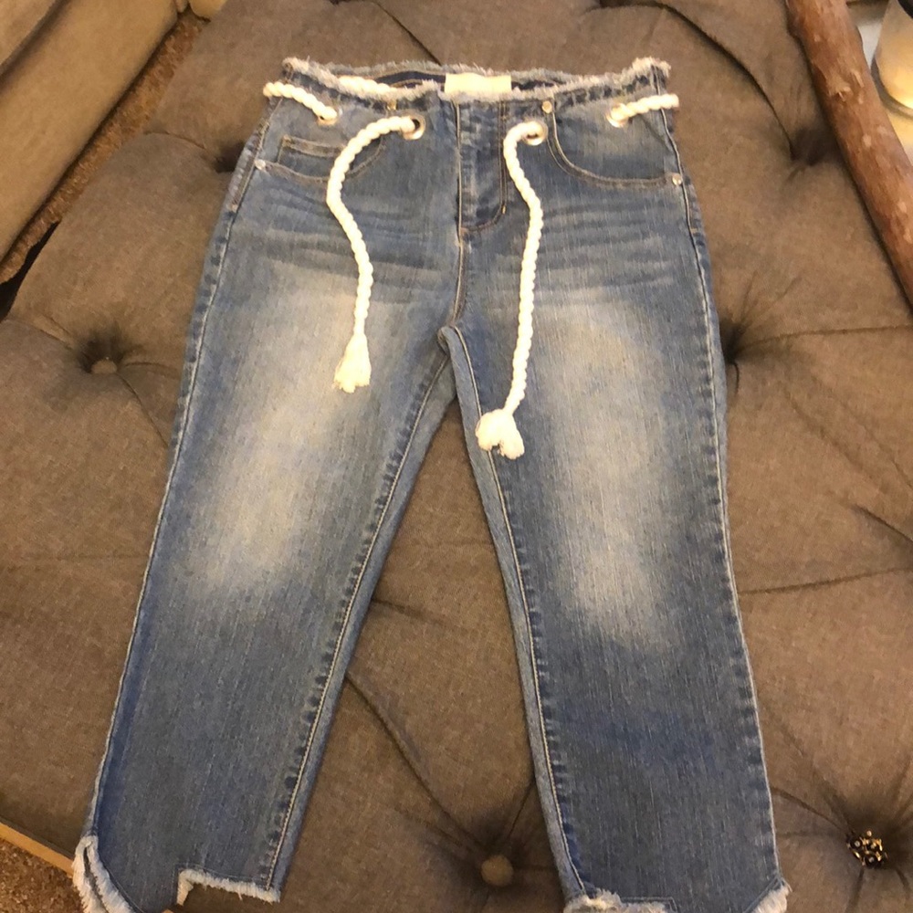 Girls denim Capri pants